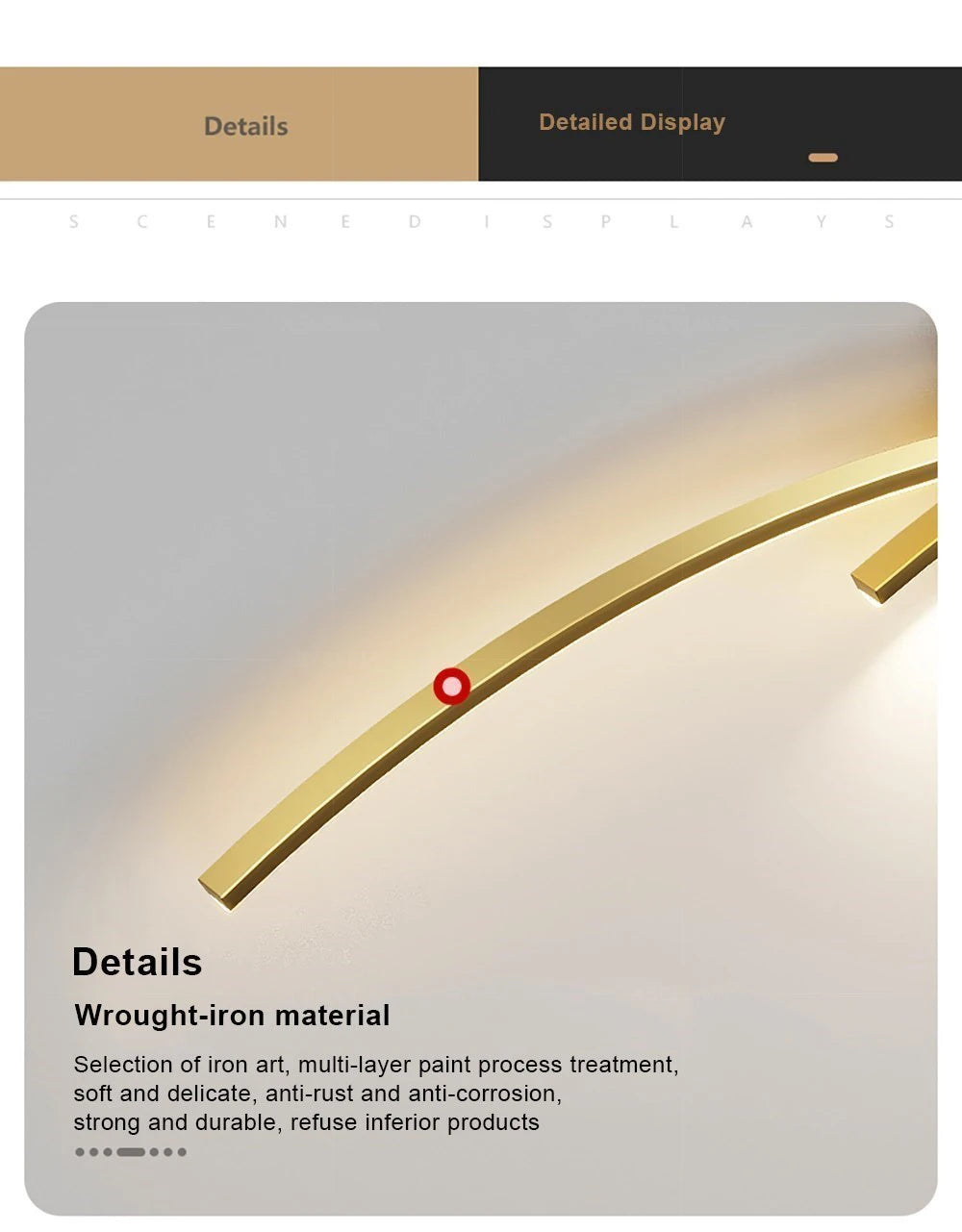 Moderno led tira lâmpada de parede dupla curva controle remoto luz cabeceira decoração preto ouro arandelas sala estar quarto led fixtu