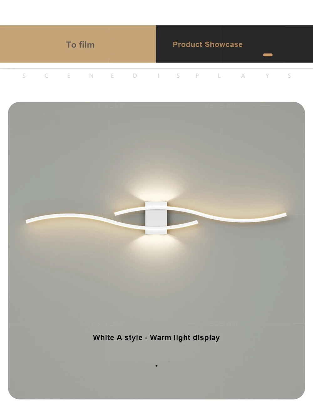 Moderno led tira lâmpada de parede dupla curva controle remoto luz cabeceira decoração preto ouro arandelas sala estar quarto led fixtu