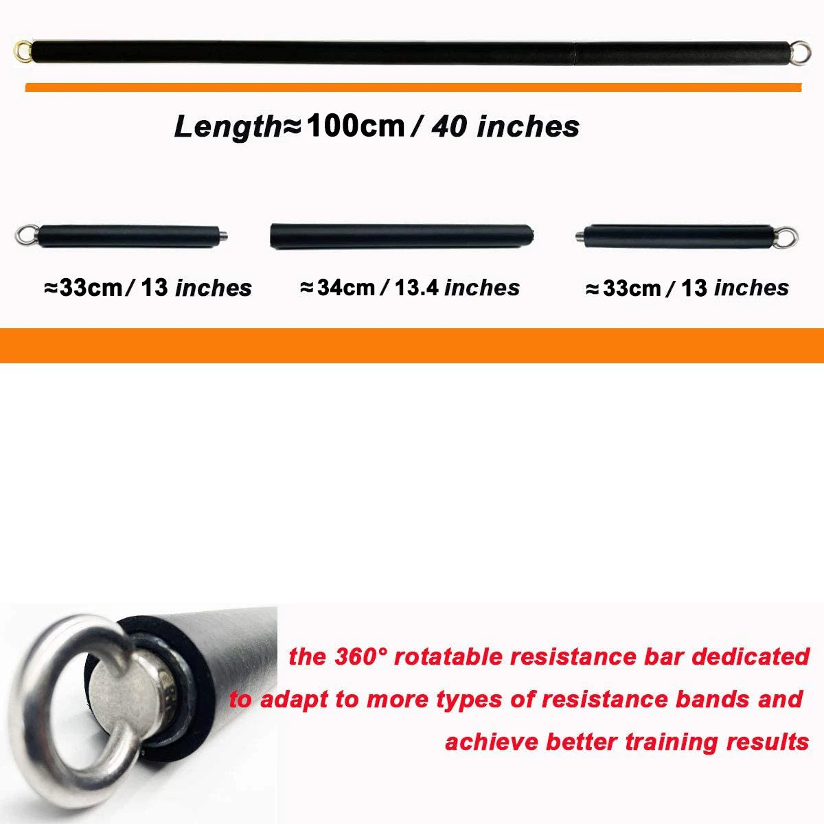 Barra de treino faixas de resistência de fitness conjunto pilates yoga puxar corda exercício treinamento expansor equipamentos ginásio para musculação em casa
