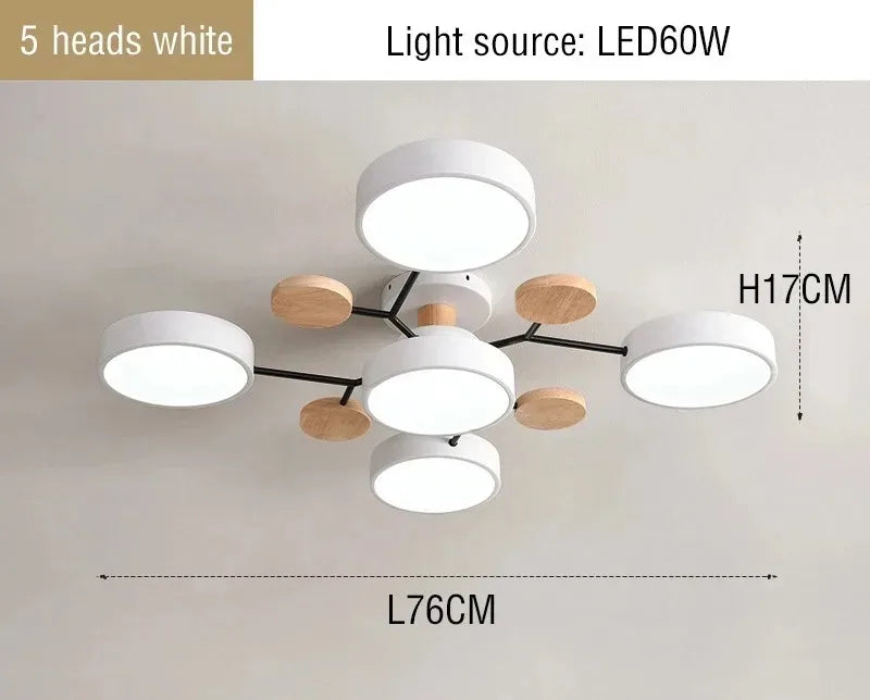 Lustre LED com 3 Cores Diferentes, Iluminação Interior, Adequado para Sala de Estar, Quarto, Hotel, Apartamento, Estudo, Decoração do Lar