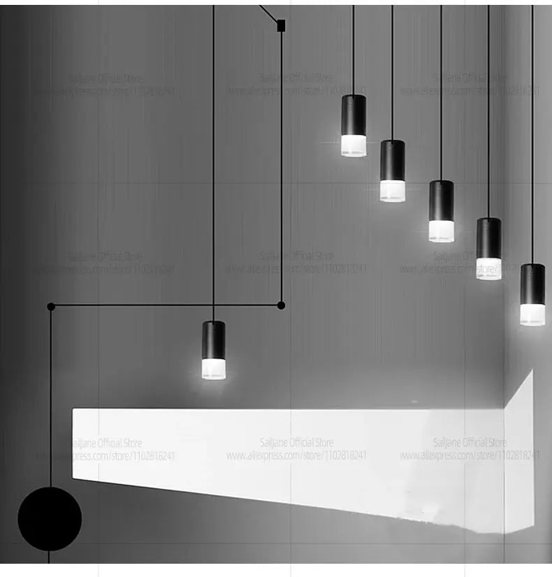 Estilo nórdico led g9 sótão lustre adequado para sala de estar lâmpada pendente cozinha sala jantar luz pingente iluminação interior