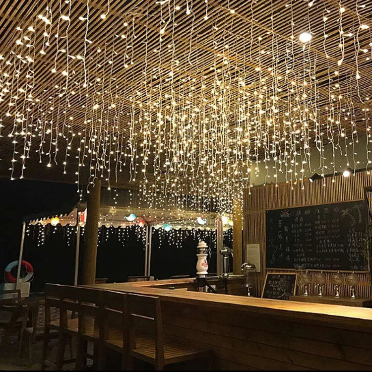 8 modos usb vara de gelo luz corda natal led luz guirlanda interior festa em casa jardim ano novo quarto cortina decoração