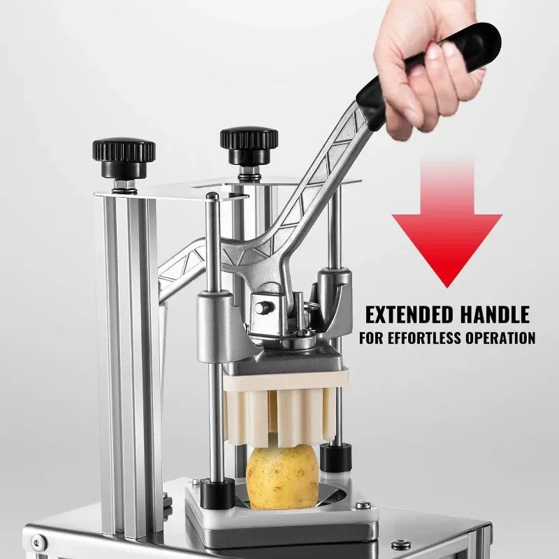 Cortador comercial de batida frita com 4 lâminas de reposição, fatiador de maçã de 1/2" ou 1/4" ou 3/8" de 6 ou 8 pontas ou corer de maçã de 6 wathas