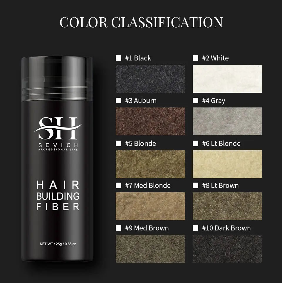 3 pçs conjunto de fibras de cabelo queratina construção do cabelo estilo em pó perda de cabelo instantâneo recrescimento espessamento pós linha fina barba enchimento