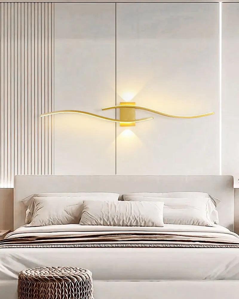 Luzes de parede LED internas para quarto, lâmpadas de parede LED para cima e baixo, luminárias para fundo do sofá, iluminação interior, preto