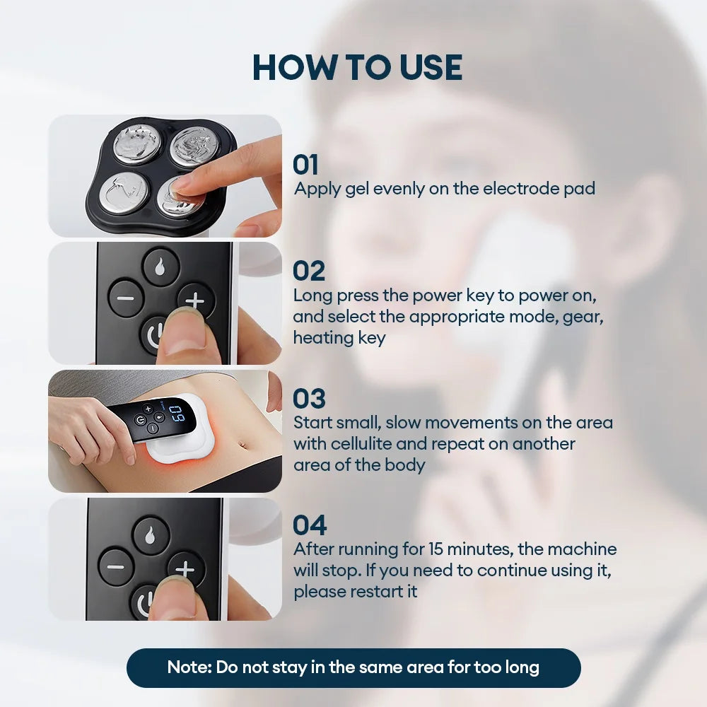 Dispositivo elétrico de massagem abdominal, ems, rosto, corpo, emagrecimento, massageador, barriga, cintura, braço, perna, bunda, sem fio, máquina de escultura corporal