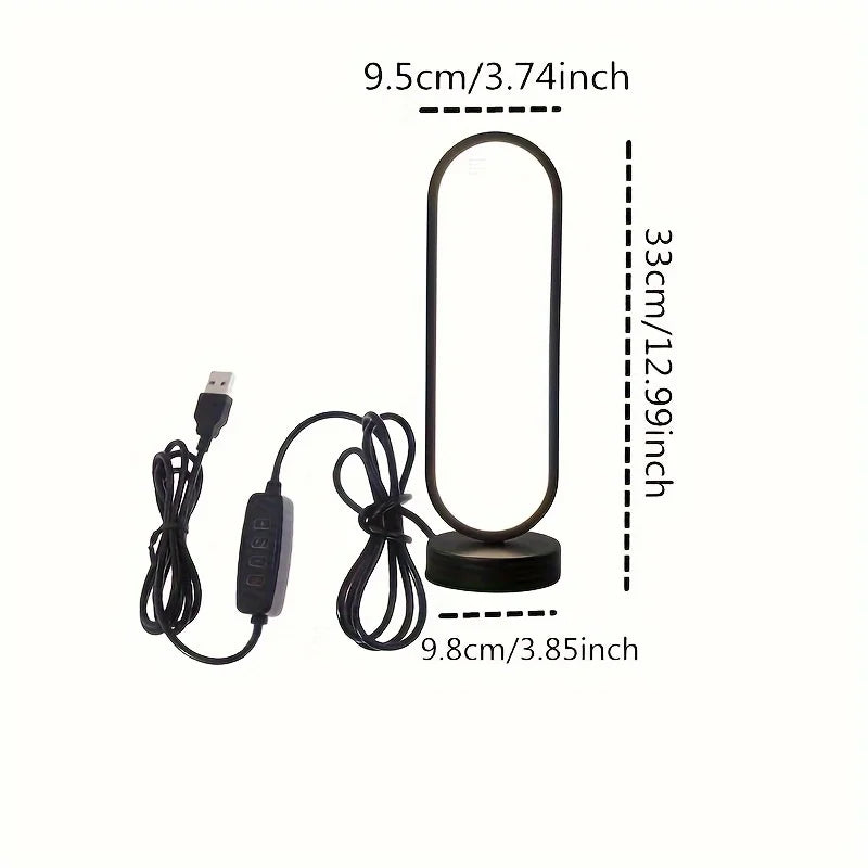 1pc lâmpada quarto anel lâmpada sala de estar três cores escurecimento lâmpada de cabeceira led night light
