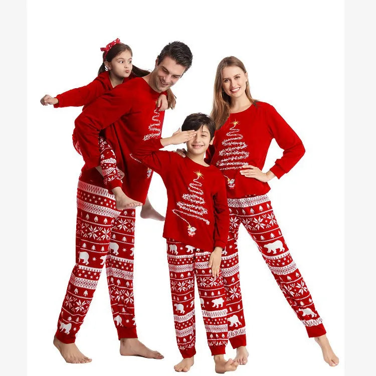 Família combinando Red Natal Conjuntos de pijama, Pai, Mãe, Filha, Filho, Roupa de criança