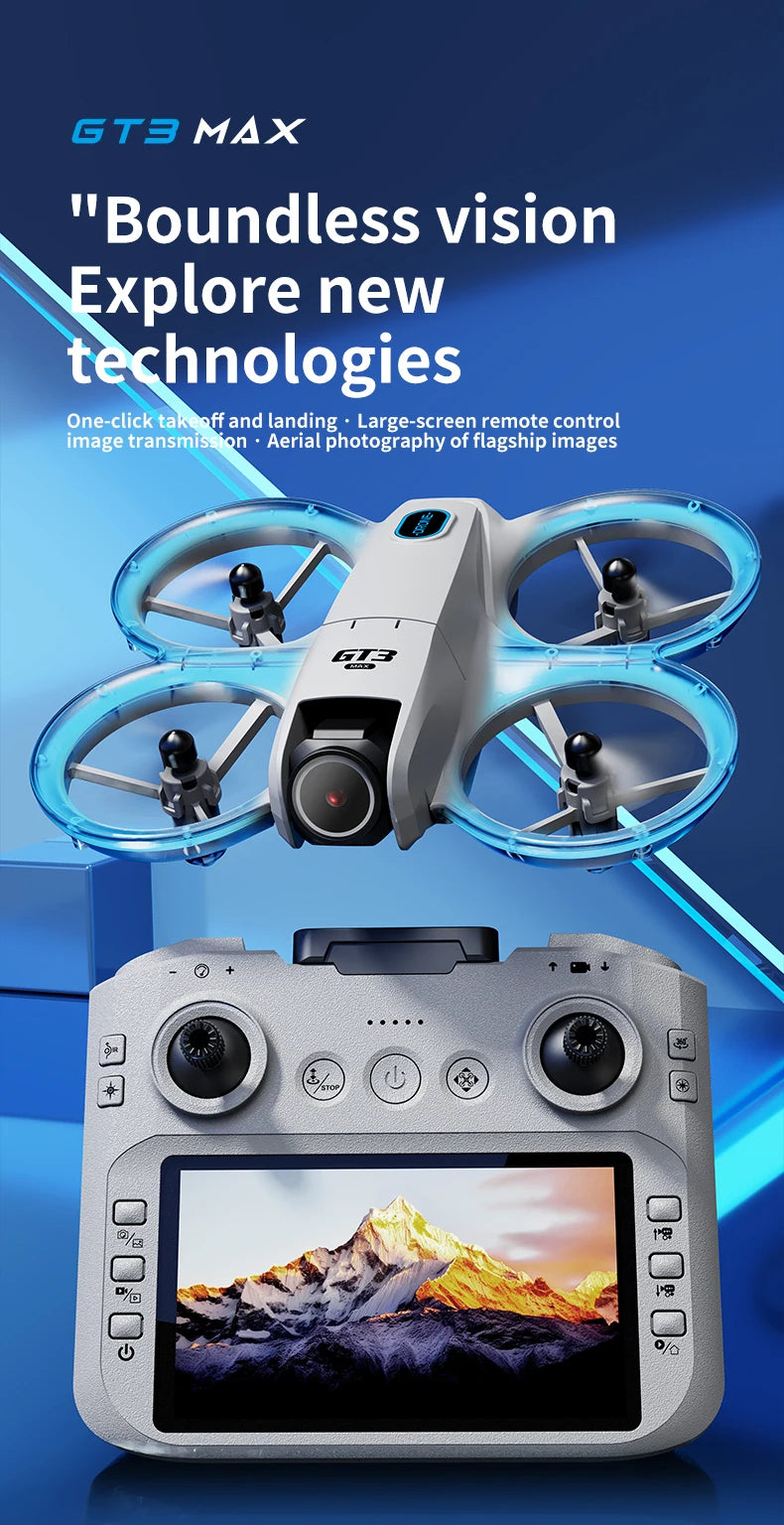 New GT3 8K HD Drone GPS Professional Cameras Aerial Avoiding Obstacle Remote Control Brushless With Touch Remotes RC 18000M 2025