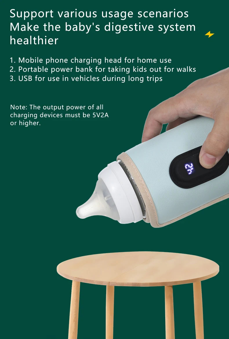 Aquecedor de garrafa de enfermagem do bebê aquecedor de leite do bebê, aquecedor de garrafa portátil usb para carro, acessórios de viagem ao ar livre portátil