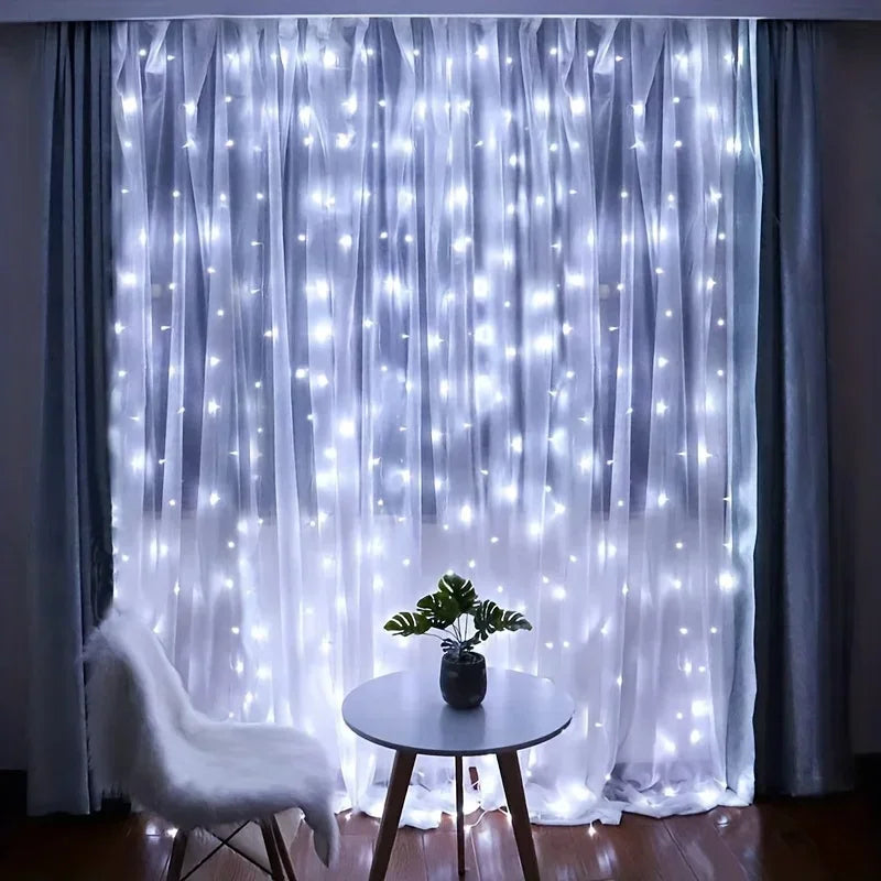 Controle remoto usb luzes de fadas 3 4 6 metros led cortina luzes da corda para o natal casa decoração do quarto festa festiva