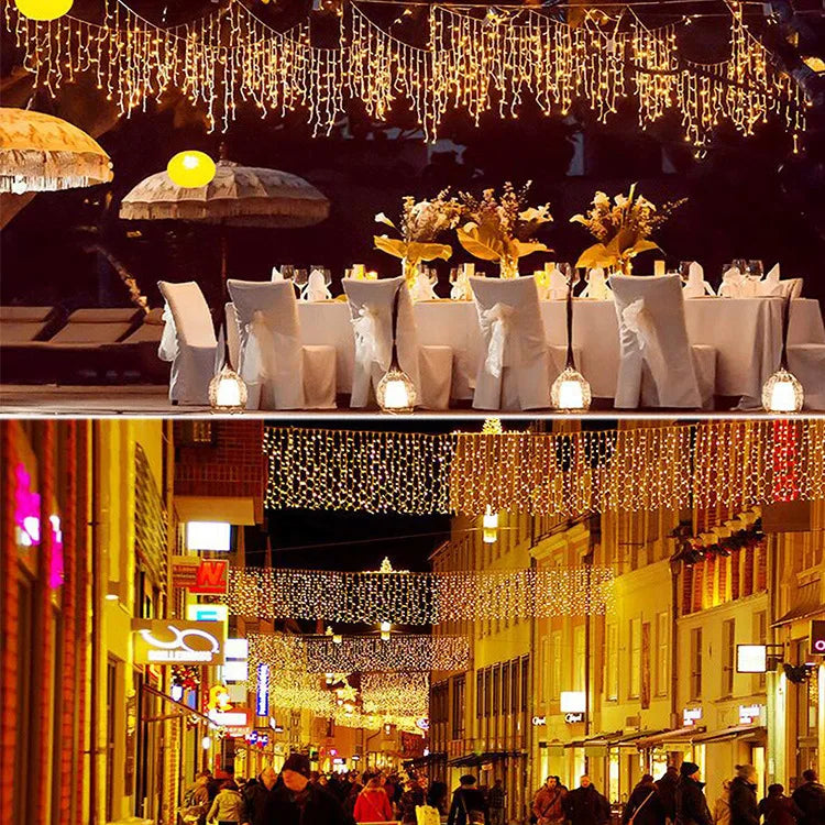 8 modos usb vara de gelo luz corda natal led luz guirlanda interior festa em casa jardim ano novo quarto cortina decoração
