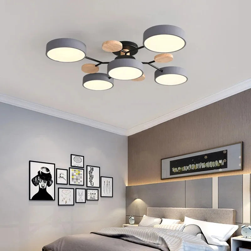 Lustre LED com 3 Cores Diferentes, Iluminação Interior, Adequado para Sala de Estar, Quarto, Hotel, Apartamento, Estudo, Decoração do Lar