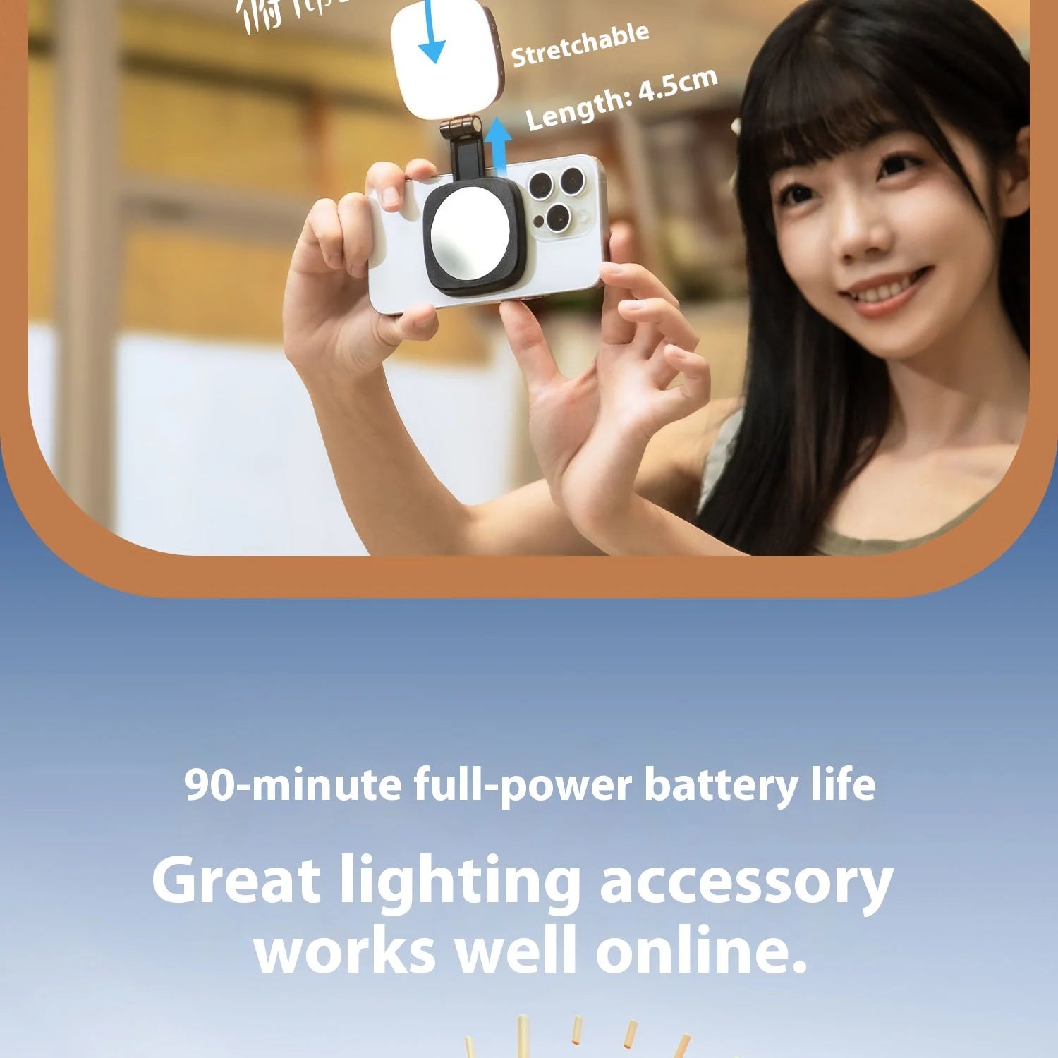 Smallrig luz magnética do telefone, p48 bicolor regulável led luz de preenchimento dobrável magsafe beleza lâmpada painel macio, para iphone16/android