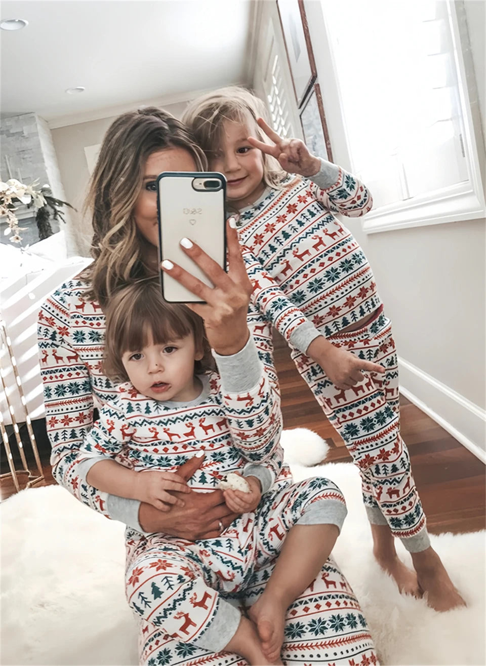 Sall quente inverno natal pijamas conjunto mãe crianças olhar loungewear pjs pijamas do bebê das crianças família combinando roupas pijamas
