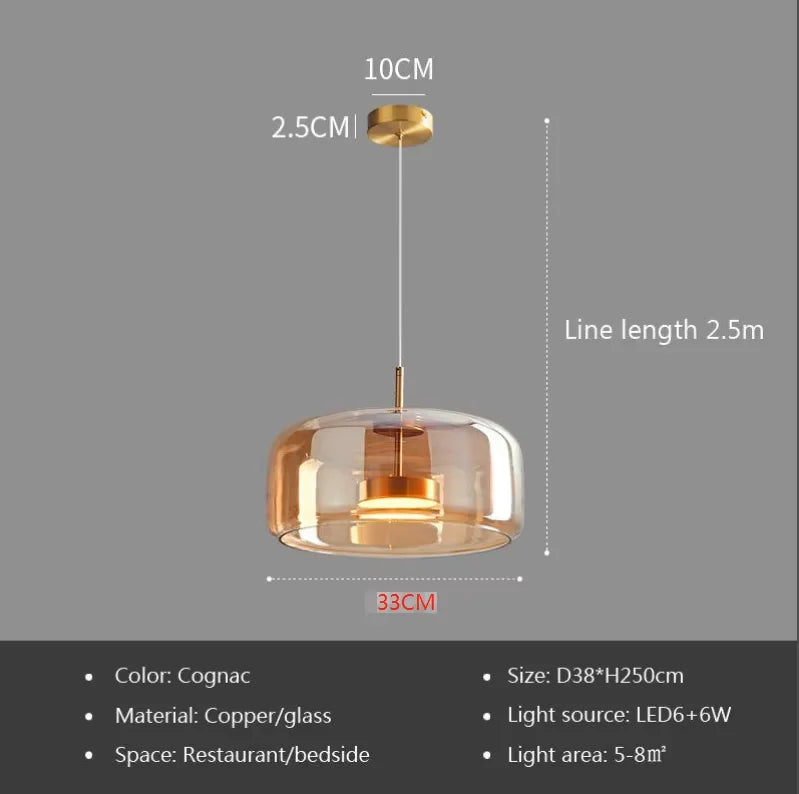 Nordic led pingente de vidro luz simples e moderno restaurante bar balcão café cabeceira decoração interior luminárias