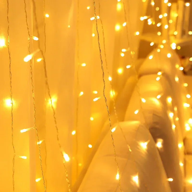 8 modos usb vara de gelo luz corda natal led luz guirlanda interior festa em casa jardim ano novo quarto cortina decoração