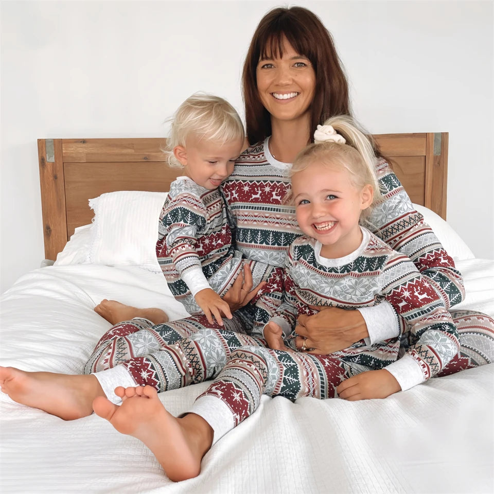 Sall quente inverno natal pijamas conjunto mãe crianças olhar loungewear pjs pijamas do bebê das crianças família combinando roupas pijamas