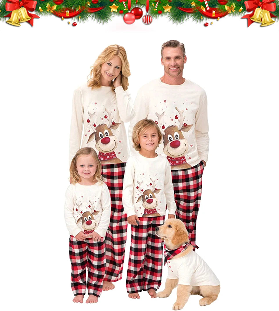 Família combinando roupas pijamas de natal 2023 mãe crianças bebê pijamas conjunto olhar pijamas mãe e filha pai filho outfit