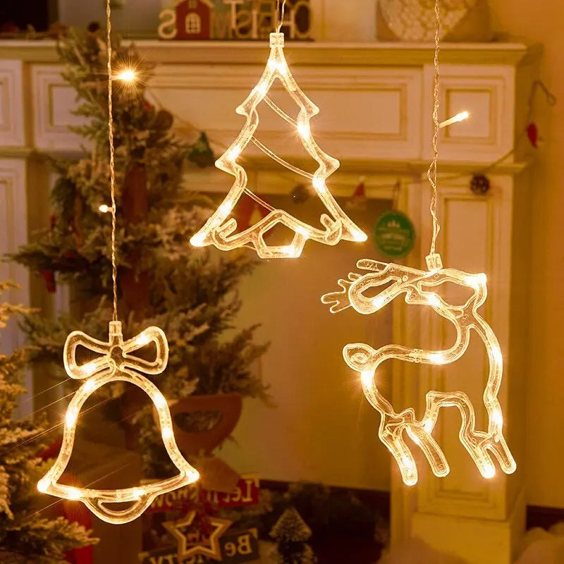 Led guirlanda de natal luzes da corda cortina de fadas luz para casa festa de ano novo casamento decoração do feriado