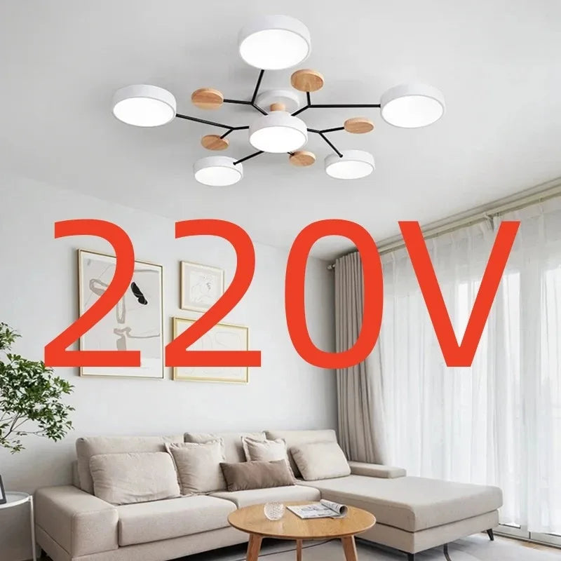 Lustre LED com 3 Cores Diferentes, Iluminação Interior, Adequado para Sala de Estar, Quarto, Hotel, Apartamento, Estudo, Decoração do Lar