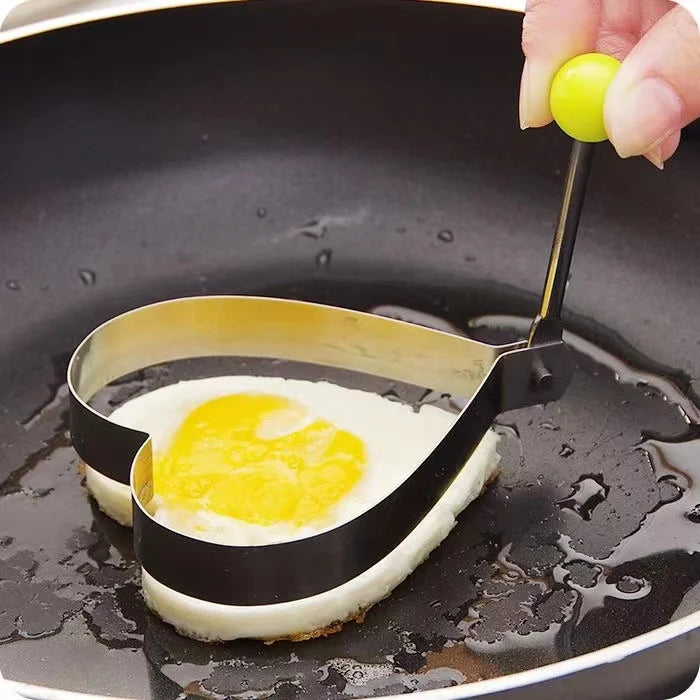 Molde De Ovo Frito De Aço Inoxidável, Fabricante De Panquecas De Coração, Cozimento Ao Pequeno Almoço, Anéis De Omelete, Cozinhar Ferramentas, Acessórios De Cozinha, Gadget, Novo