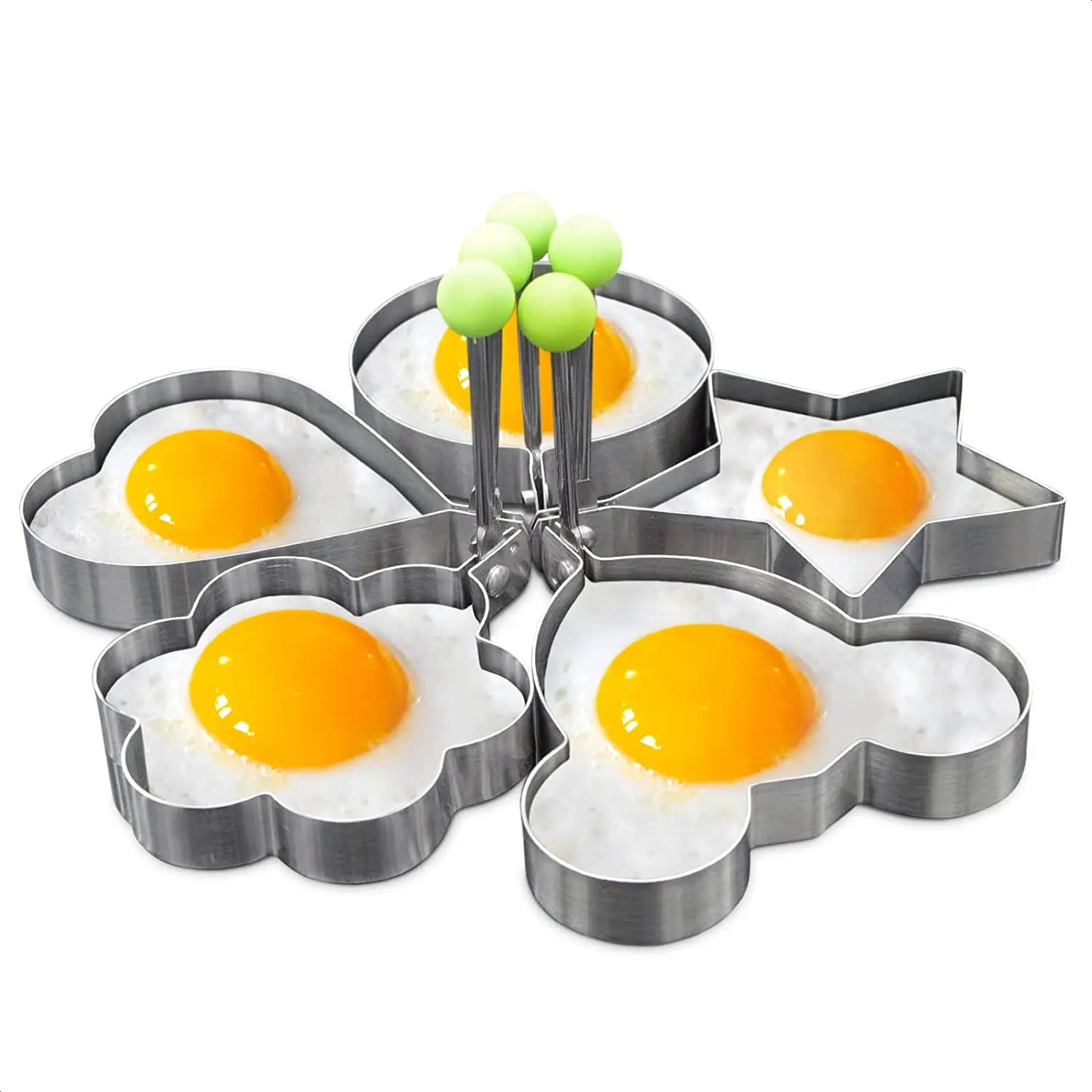 Molde De Ovo Frito De Aço Inoxidável, Fabricante De Panquecas De Coração, Cozimento Ao Pequeno Almoço, Anéis De Omelete, Cozinhar Ferramentas, Acessórios De Cozinha, Gadget, Novo