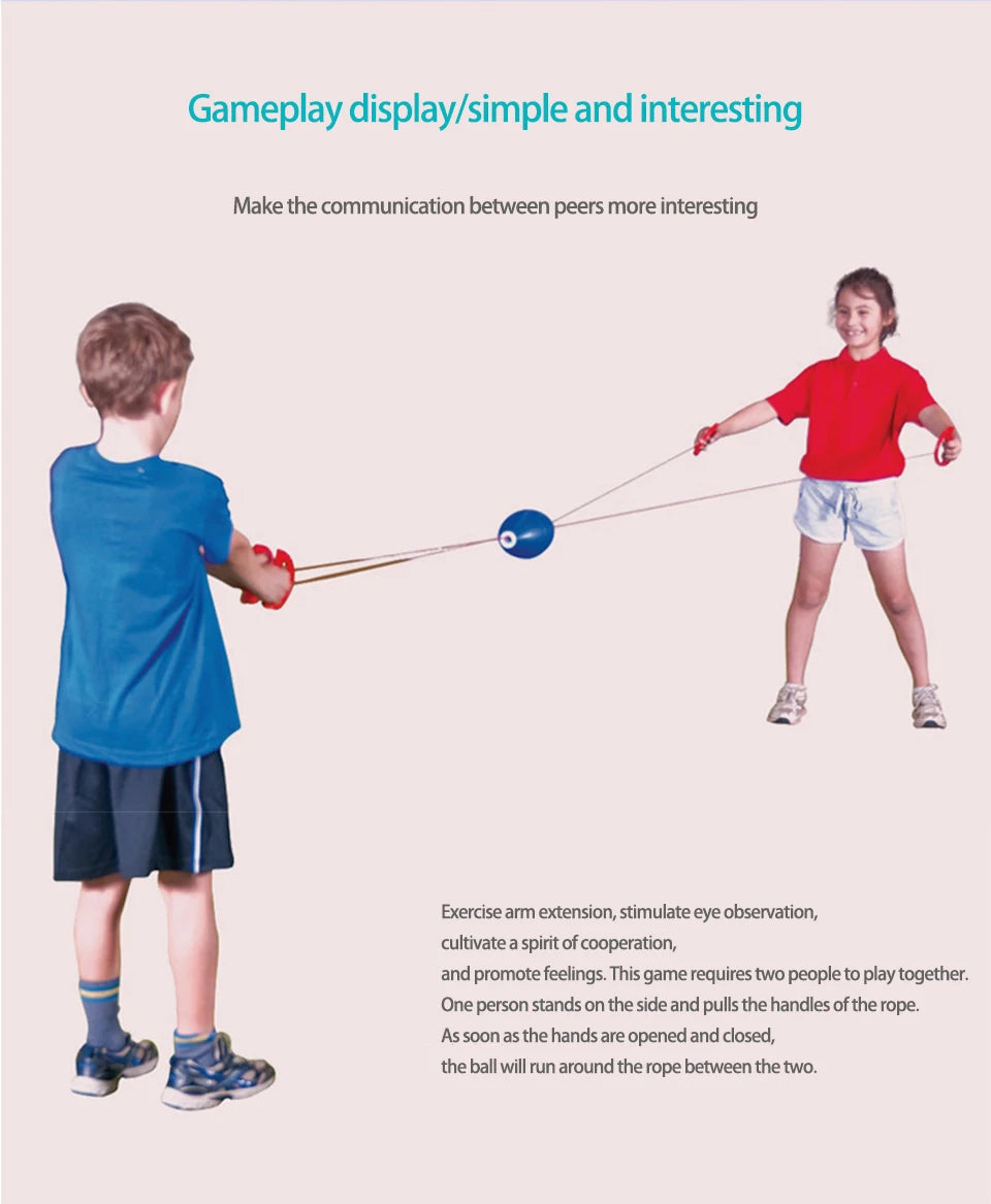 Crianças ao ar livre interativo puxando bolas de velocidade elástica diversão colisão treinamento sensorial jogos esportivos brinquedo para crianças adultos presente