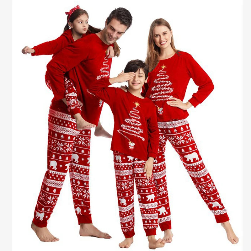 Família combinando Red Natal Conjuntos de pijama, Pai, Mãe, Filha, Filho, Roupa de criança