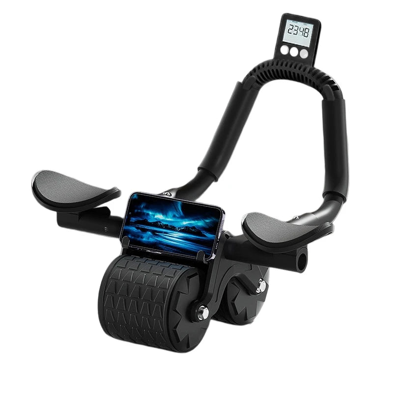 Suporte de cotovelo rebote automático roda abdominal núcleo muscular ab trainer com contador exibição fitness exercício rolo roda
