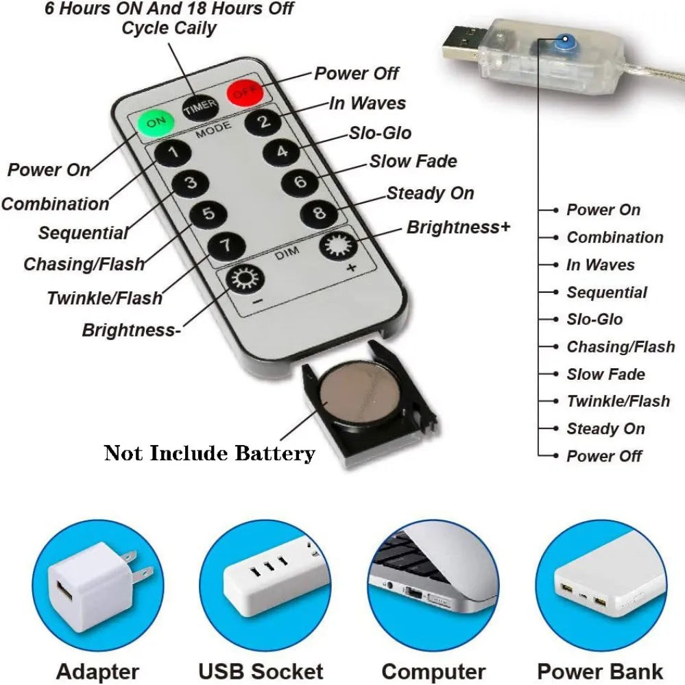 3/4/6m cortina led luzes da corda guirlanda usb festão controle remoto luzes da guirlanda de fadas decoração natal para o quarto casa
