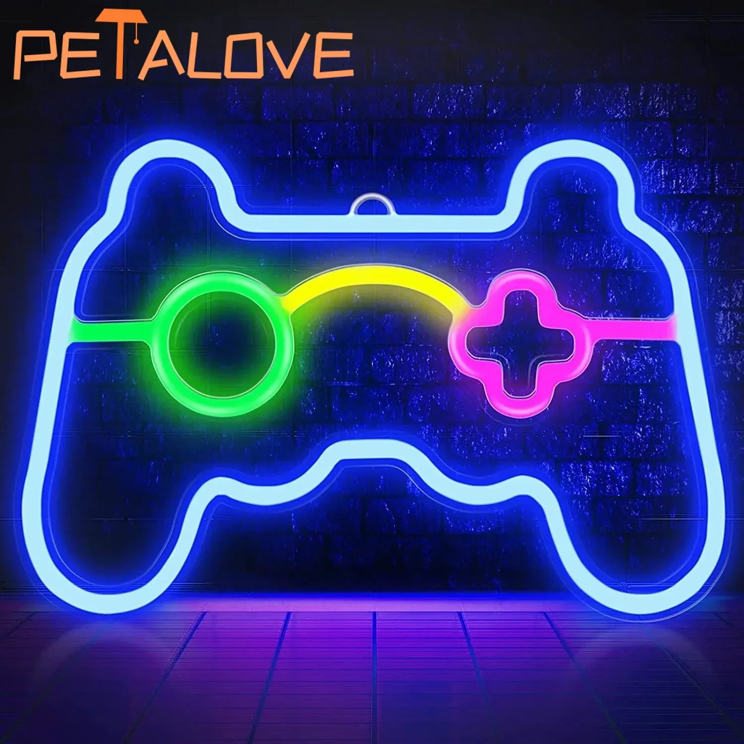 Gamepad sinal de néon para gamer sala parede decoração para casa azul led night light playstation bar jogo hall lâmpada presentes legais