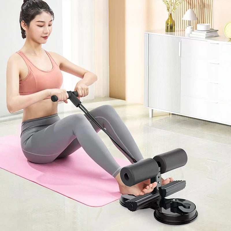 Ab trainer aids ventosa dupla sit-up assistant com cordão elástico núcleo treinamento de força treino equipamentos fitness