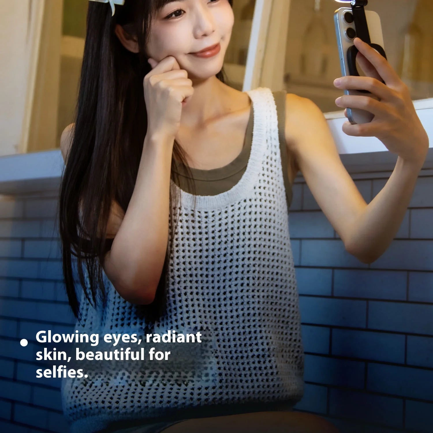 Smallrig luz magnética do telefone, p48 bicolor regulável led luz de preenchimento dobrável magsafe beleza lâmpada painel macio, para iphone16/android