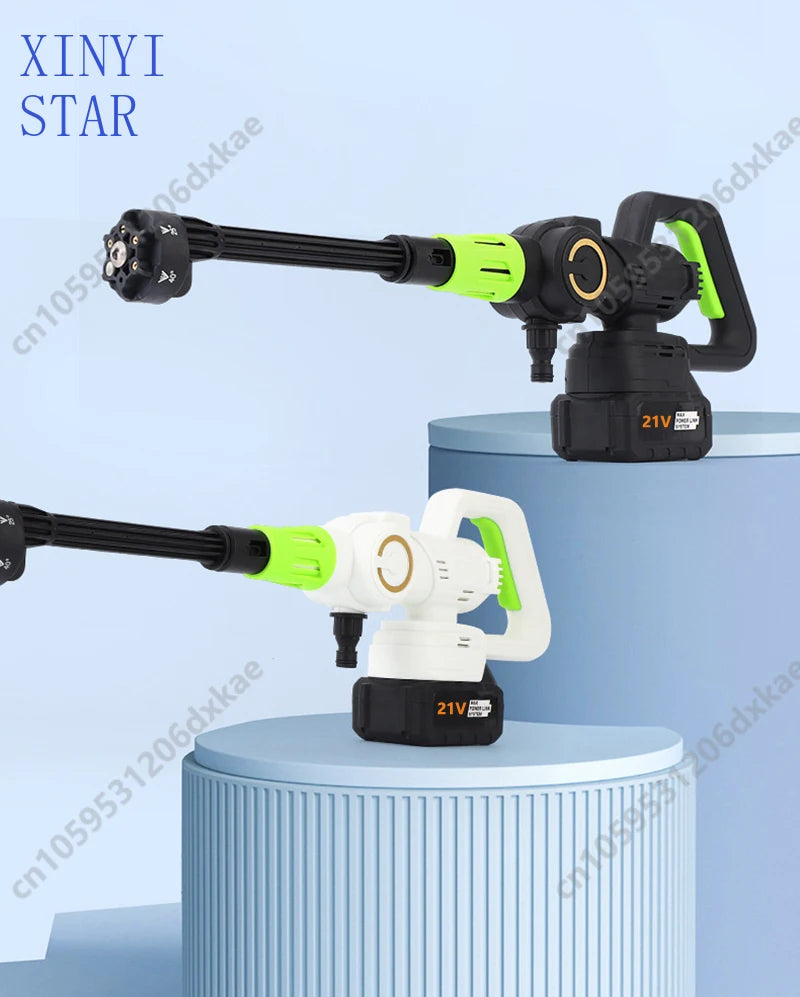 Máquina de lavar carro elétrica sem escova, 21v, alta tensão, pistola de água, sem fio, alta potência, máquina de limpeza