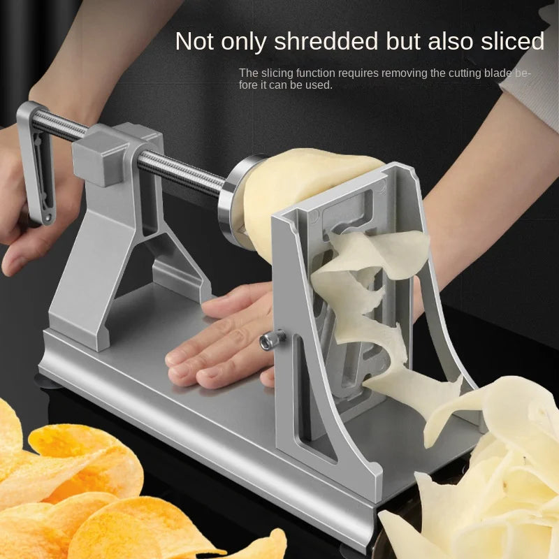 Multifuncional Rotating Shredded Batatas Ralador, Mão-Cranking Slicer, Fatiador Comercial, Mil Fio Nabo, Faixa Fatia