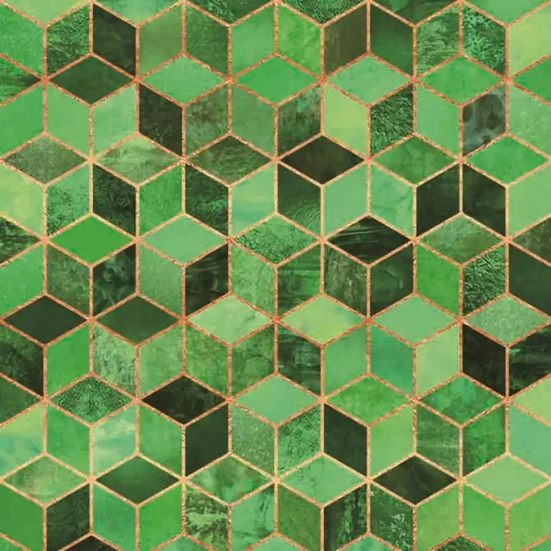 Personalizado geométrico hexágono papel de parede mural moderno e minimalista abstrato geométrico linhas douradas retro fundo 3d ktv