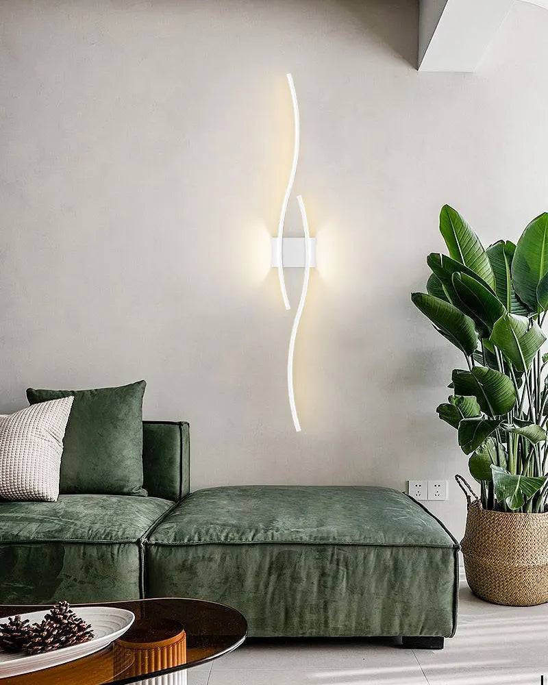 Luzes de parede LED internas para quarto, lâmpadas de parede LED para cima e baixo, luminárias para fundo do sofá, iluminação interior, preto