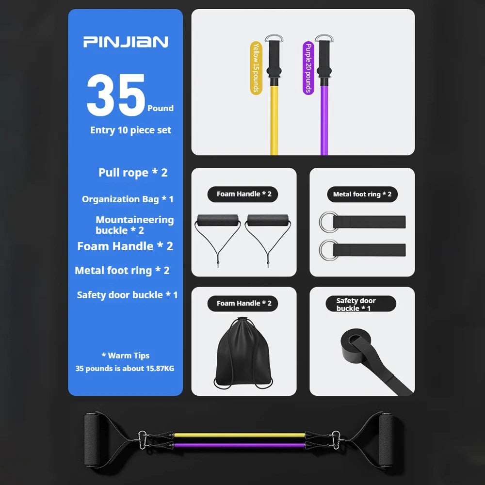 Conjunto de faixas de resistência para musculação, tensor multifuncional, cinto de treinamento muscular, faixas elásticas, equipamento fitness portátil