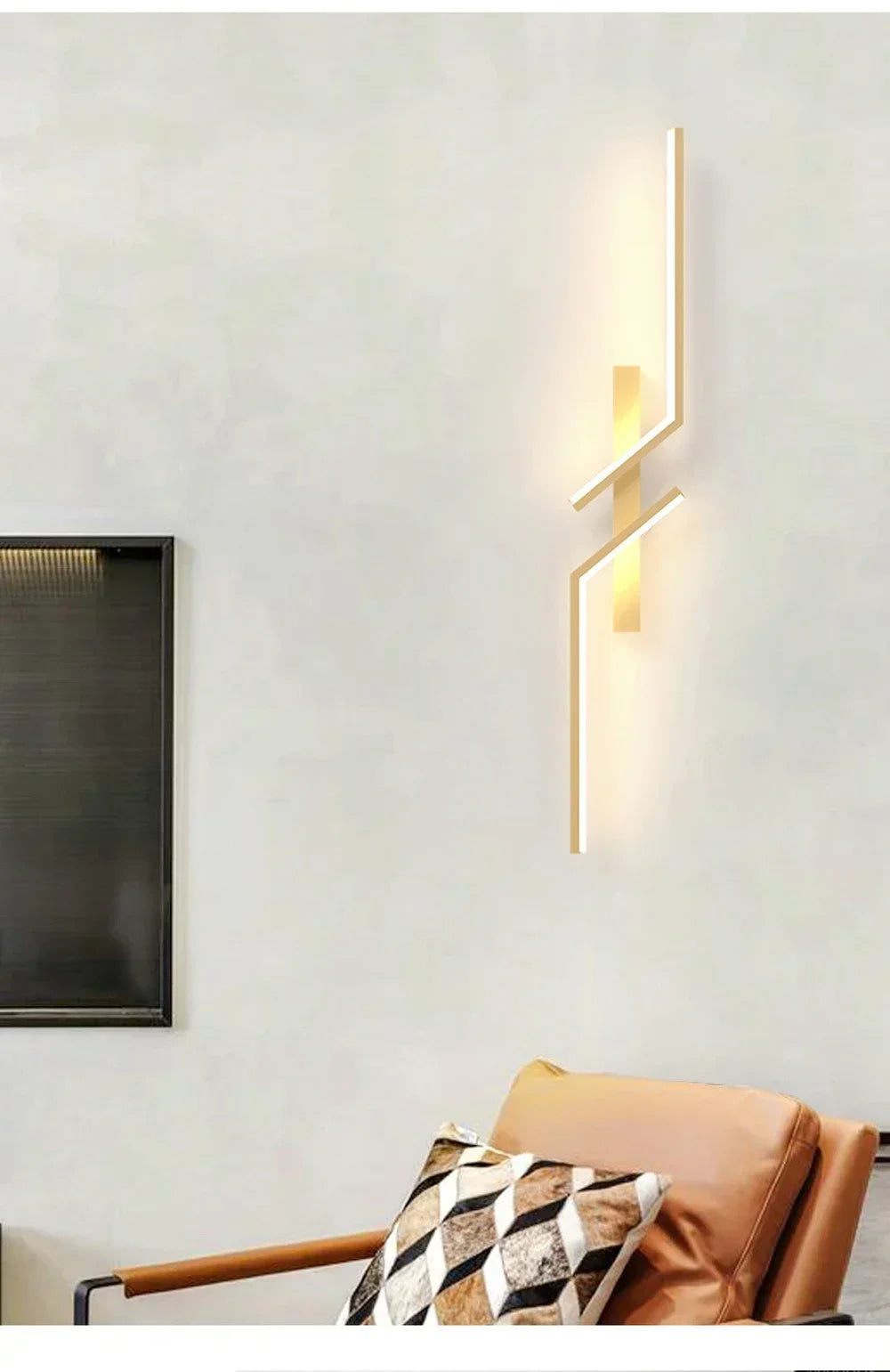 Moderna lâmpada de parede led 100/120cm tira longa arandela sala estar quarto cabeceira barra decoração casa controle remoto led lustre
