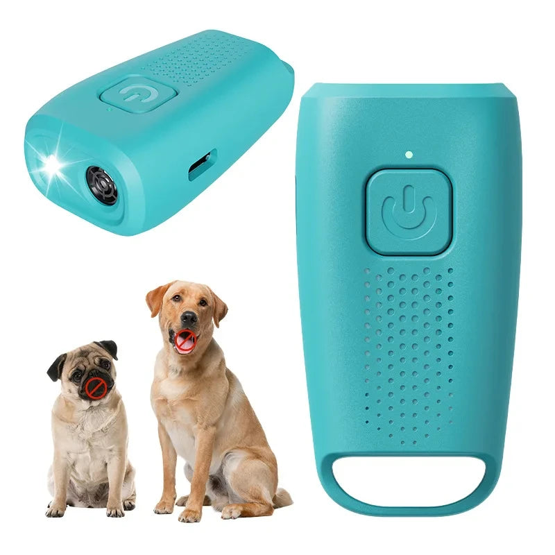 MINI ULTRSONIC DOG TRAINER Repelente de cães Repelente ultrassônico de cães com LED eficaz para cães Dispositivo de treinamento anti-latidos