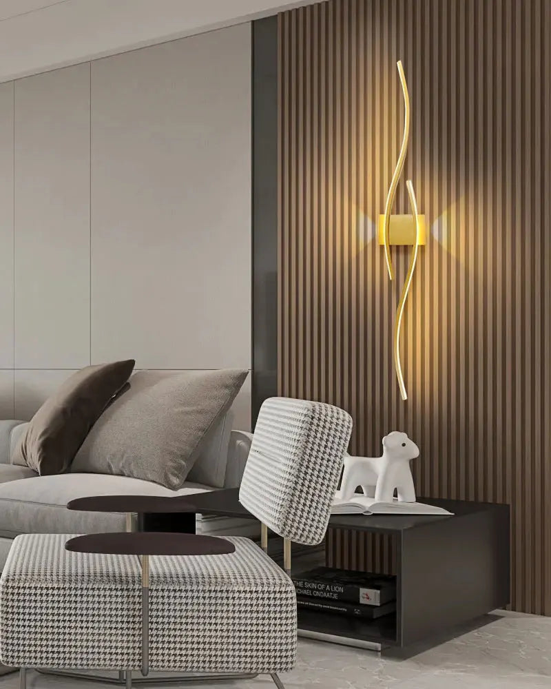Luzes de parede LED internas para quarto, lâmpadas de parede LED para cima e baixo, luminárias para fundo do sofá, iluminação interior, preto