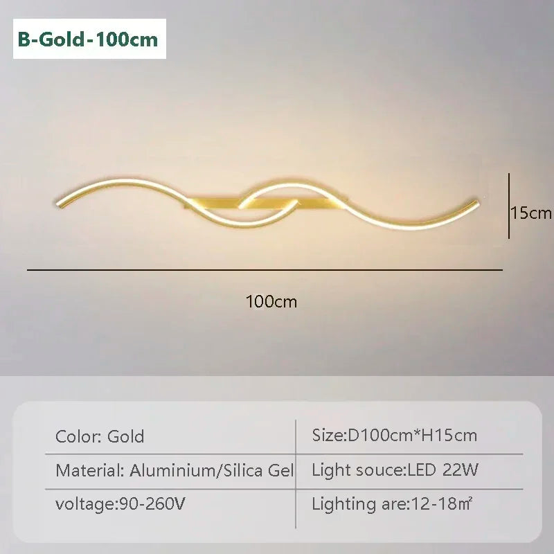 Moderna lâmpada de parede led 100/120cm tira longa arandela sala estar quarto cabeceira barra decoração casa controle remoto led lustre