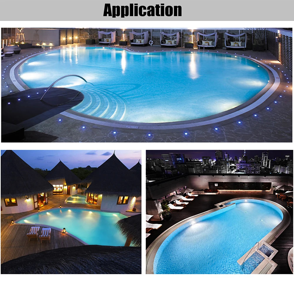Aço inoxidável led piscina luz ip68 à prova dip68 água 12v ao ar livre rgb luz subaquática lagoa led piscina luz lâmpadas submersíveis