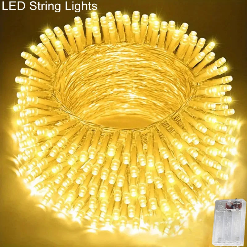 10/20/50/80leds luzes da corda festivas luzes da corda led para o natal dia das bruxas páscoa dia dos namorados eid sem baterias incluídas