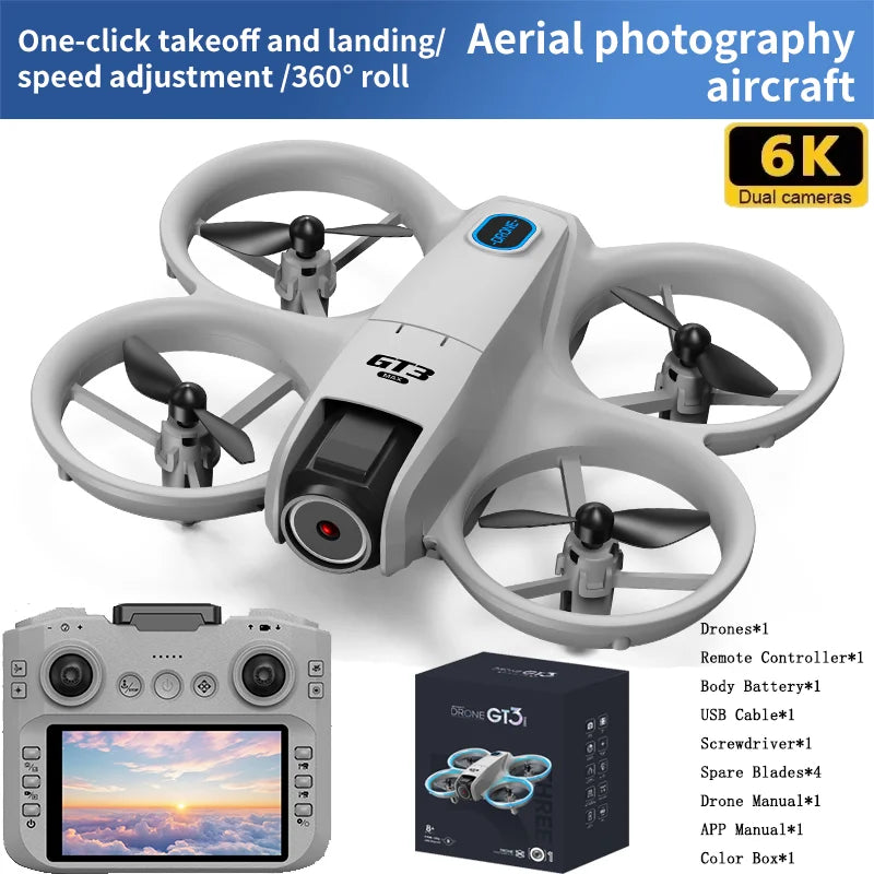 New GT3 8K HD Drone GPS Professional Cameras Aerial Avoiding Obstacle Remote Control Brushless With Touch Remotes RC 18000M 2025