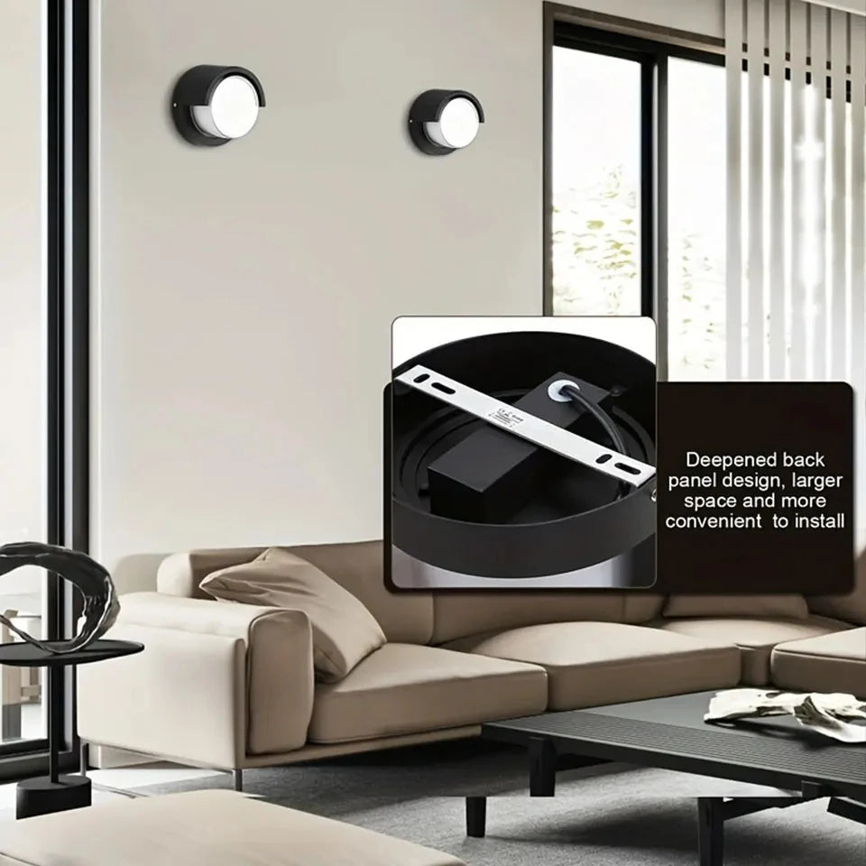 Lâmpada de parede led iluminação radar sensor movimento AC85-265V 6/12w branco quente branco frio adequado para decoração casa ao ar livre indoor