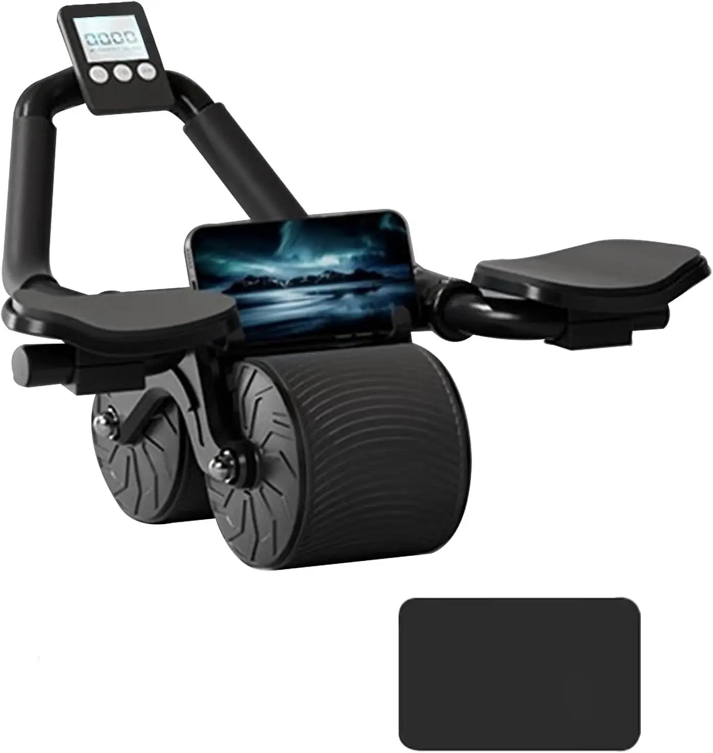 Suporte de cotovelo rebote automático roda abdominal núcleo muscular ab trainer com contador exibição fitness exercício rolo roda