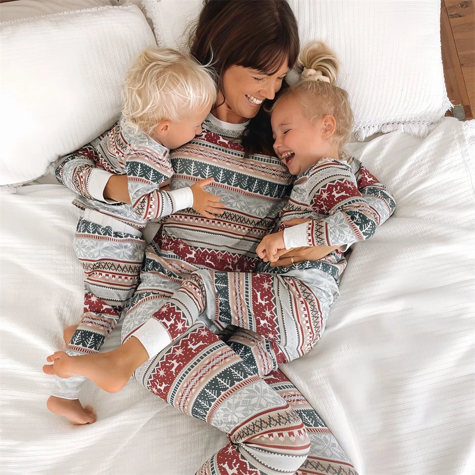 Sall quente inverno natal pijamas conjunto mãe crianças olhar loungewear pjs pijamas do bebê das crianças família combinando roupas pijamas