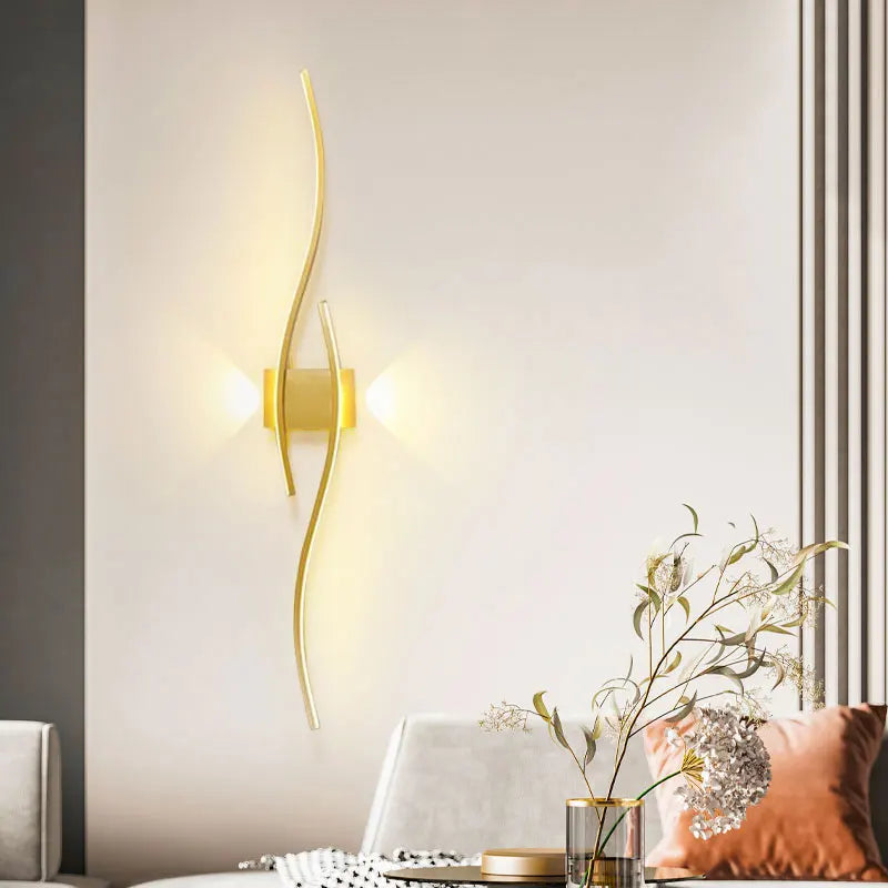 Luzes de parede LED internas para quarto, lâmpadas de parede LED para cima e baixo, luminárias para fundo do sofá, iluminação interior, preto